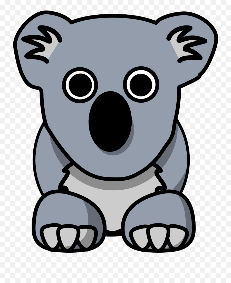 Koala Animal Cute Grey Bear - Cartoon Koala Clipart Emoji,Bear Hug Emoji