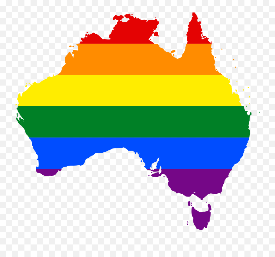 Lgbt Flag Map Of Australia - Australia Lgbt Emoji,Lgbt Flag Emoji