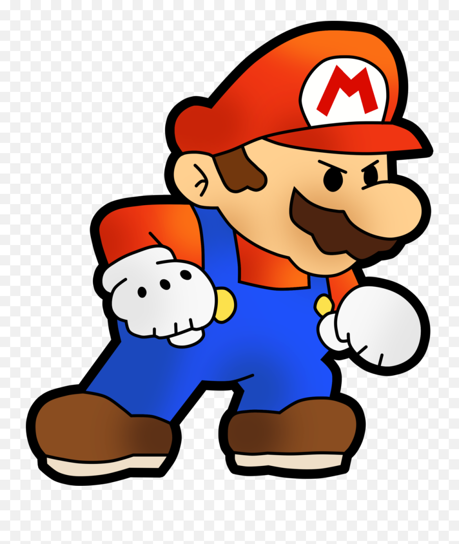 Mario Png - Paper Mario N64 Mario Emoji,Mario Bros Emoji
