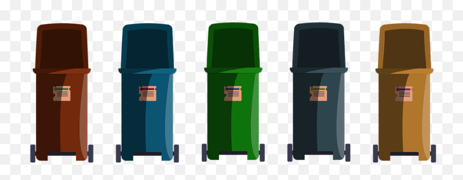 Dustbin Waste Separation - Pojemniki Na Odpady Bio Emoji,Trash Bin Emoji