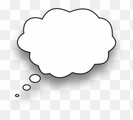 Thinking Speech Bubble Comic - Thinking Bubble Emoji,Thought Balloon Emoji