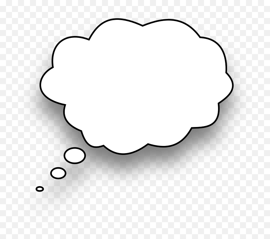 Thinking Speech Bubble Comic - Thinking Bubble Emoji,Thought Balloon Emoji