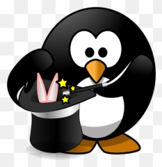 Magic Magician Bird Penguin Wand - Penguin Magician Emoji,Magic Lamp Emoji