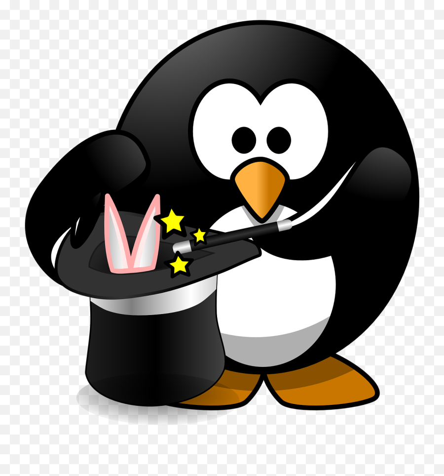 Magic Magician Bird Penguin Wand - Penguin Magician Emoji,Magic Lamp Emoji