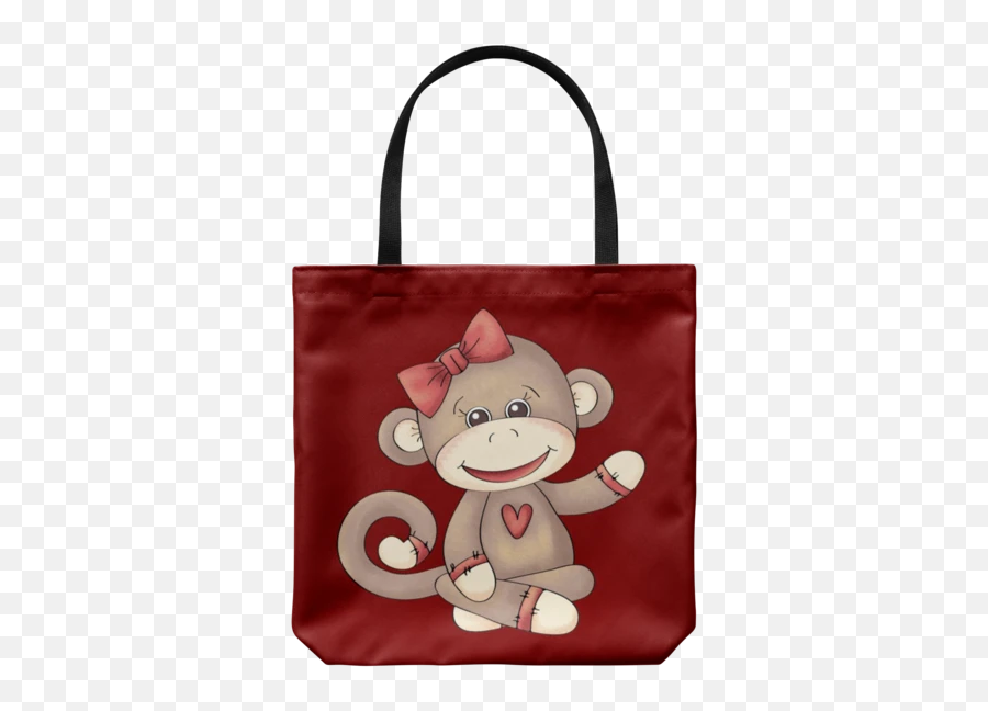 Products - Cute Tote Bag Emoji,Sock Monkey Emoji