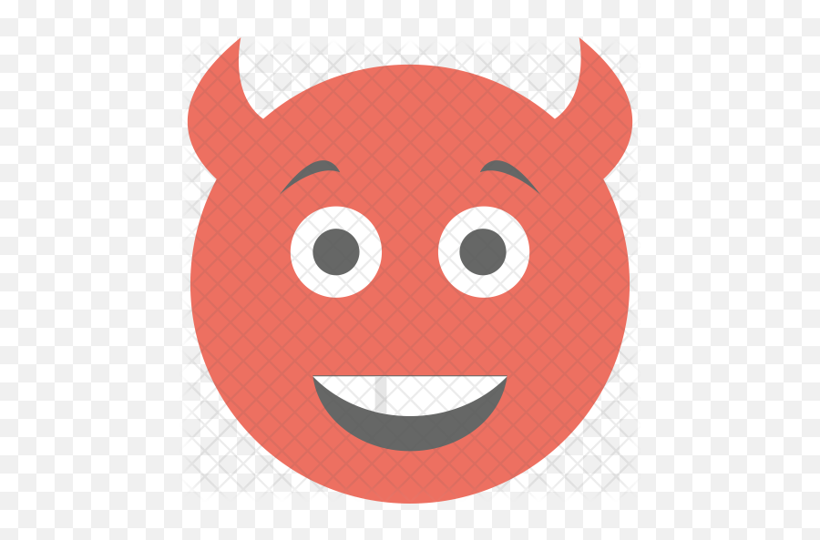Devil Grinning Icon - Cartoon Emoji,Grim Reaper Emoji