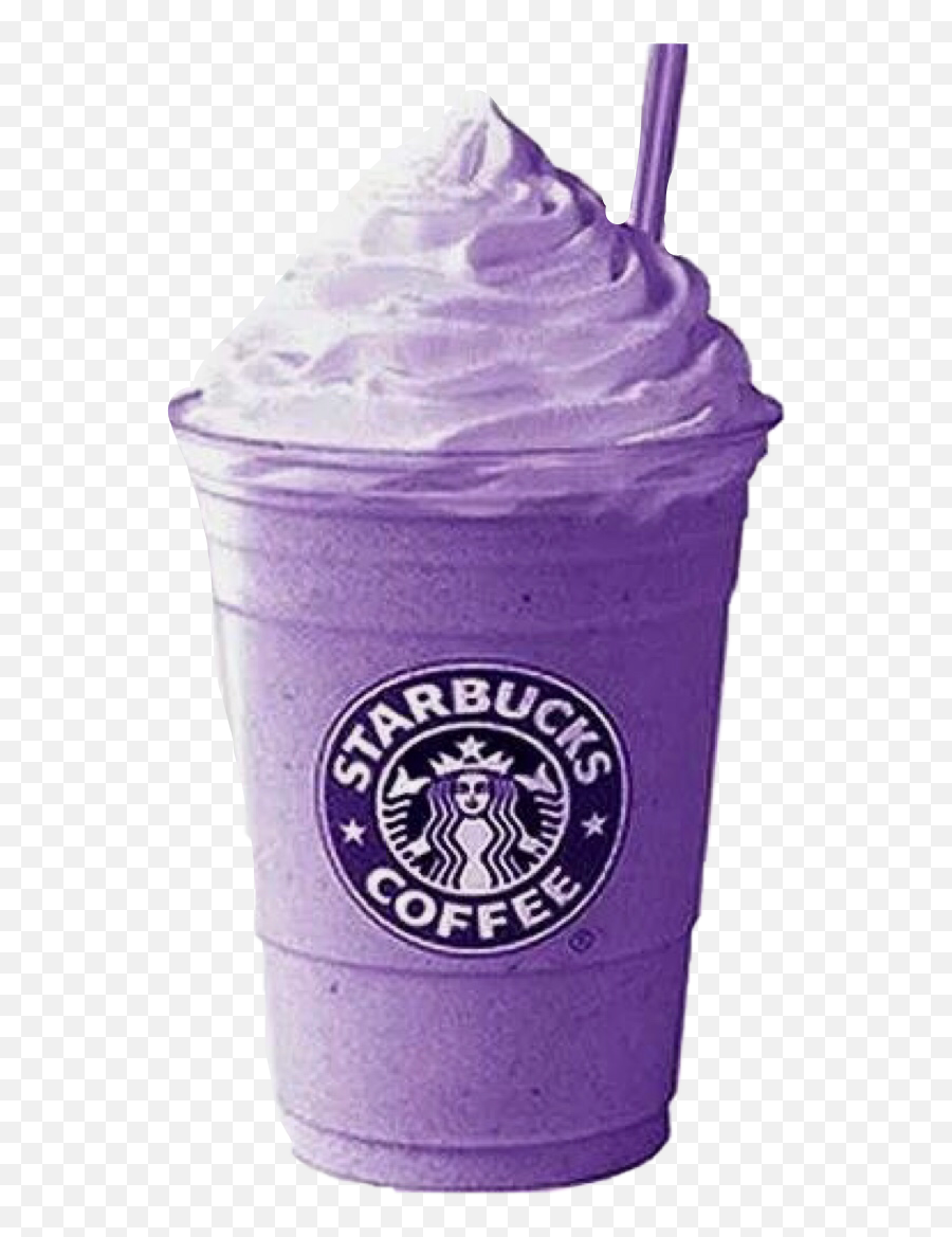 Purple Shake Cold Starbucks Drink Whippedcream Straw - Aesthetic Purple Starbucks Drink Emoji,Shake Emoji