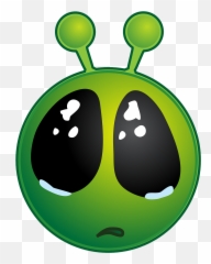 Crazy Alien PNG Free Download Mart - Big Eyes Green Emoji