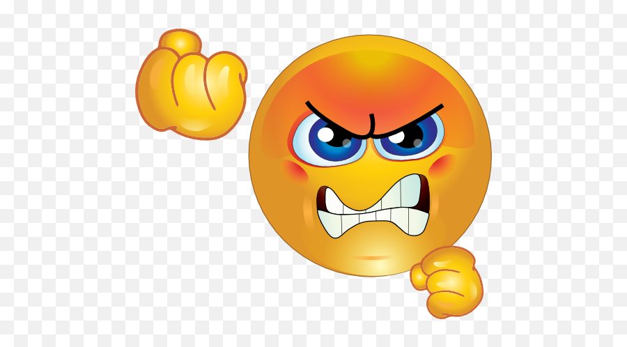 Rage Smiley Emoticon Clipart - Rage Clipart Emoji,Frustrated Emoticon