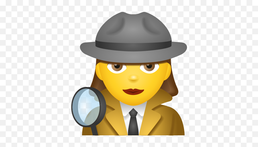 Woman Detective Icon - Cartoon Emoji,Cross Fingers Emoji