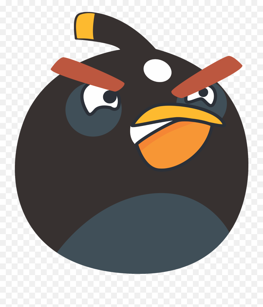 Download Angry Birds Angrybirds Angrybird Cartoon Cartoon - Black Angry Bird Png Emoji,Angry Birds Emojis