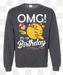 OMG Itu0027s My Birthday Emoji Dabbing LS shirtHoodie