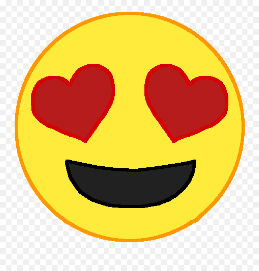 Pixilart - Heart Face Emoji By Bananagirl Happy,Red Face Emoji