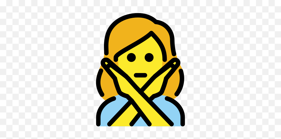 U200d Woman Gesturing No Emoji - No Clipart,Nope Emoji