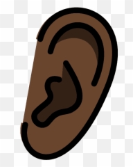 Ear Emoji Clipart Free Download Transparent Png Creazilla - Brown Ear Clipart,Star Shoes Emoji