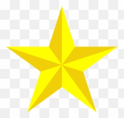 Decorative Yellow Star - Transparent Background Icon Emoji