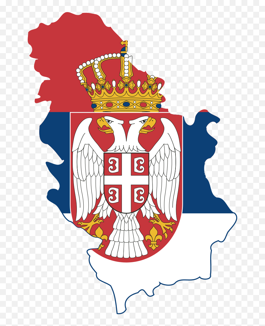 Flag Map Of Serbia - Serbia Map And Flag Emoji,Serbian Flag Emoji