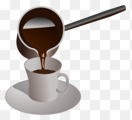 Turkish Coffee Being Poured Into A Cup - Serving Clipart Emoji