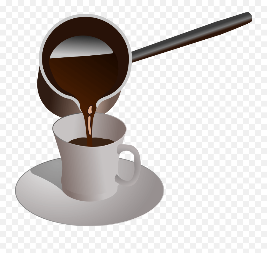 Turkish Coffee Being Poured Into A Cup - Coffee Serving Cup Clipart Emoji,Espresso Emoji