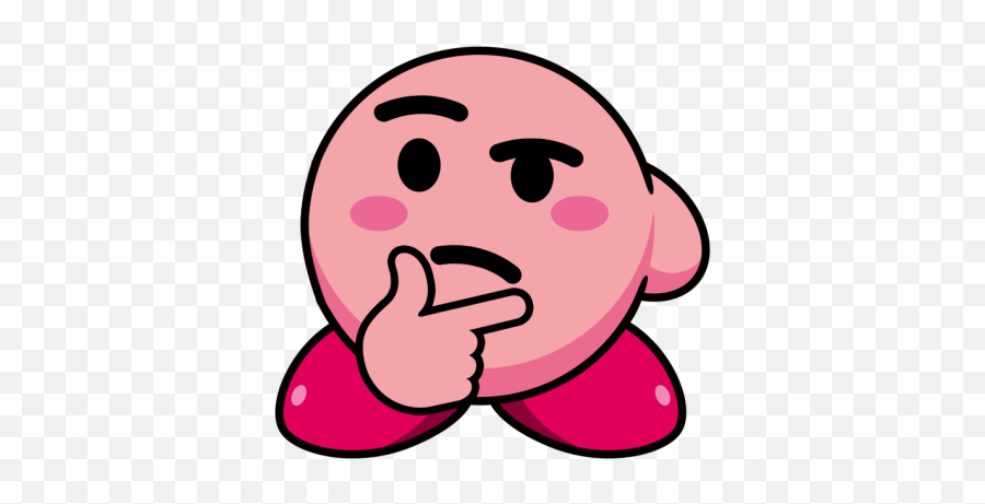 Really Makes You Thinking Emoji - Kirby Nintendo,Thinking Emoji Meme