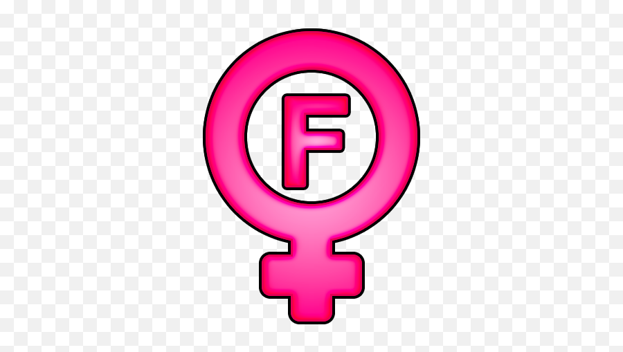 Symbol F Feminism Femina Pink Girlpower - Gender Sign Female Png Emoji,Woman Symbol Emoji
