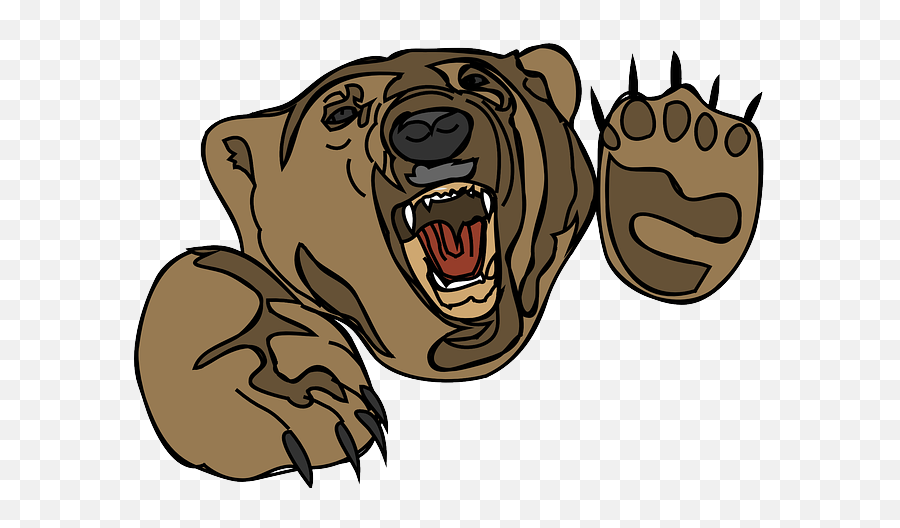 Ratio Of Animal Attacks In Usa - Cartoon Angry Bear Face Emoji,Stingray Emoji