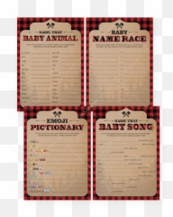Lumberjack Baby Shower Game Package - Games Emoji