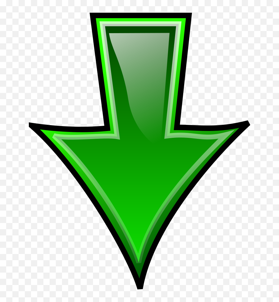 Arrow Symbol Clip Art - Down Arrow Emoji,Green Arrow Emoji - free ...