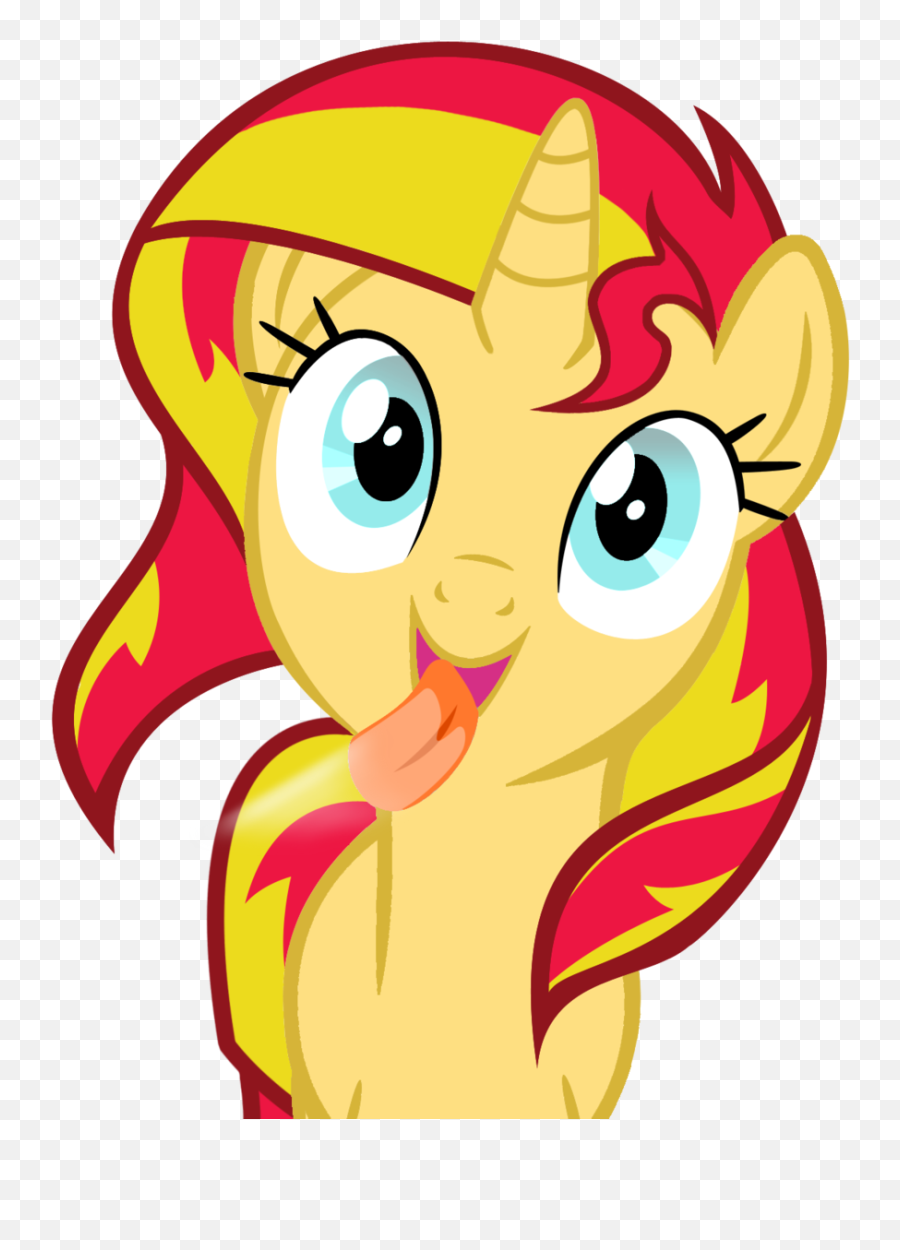 Ask A Pony - My Little Pony Sunset Shimmer Face Emoji,Emoji Licking