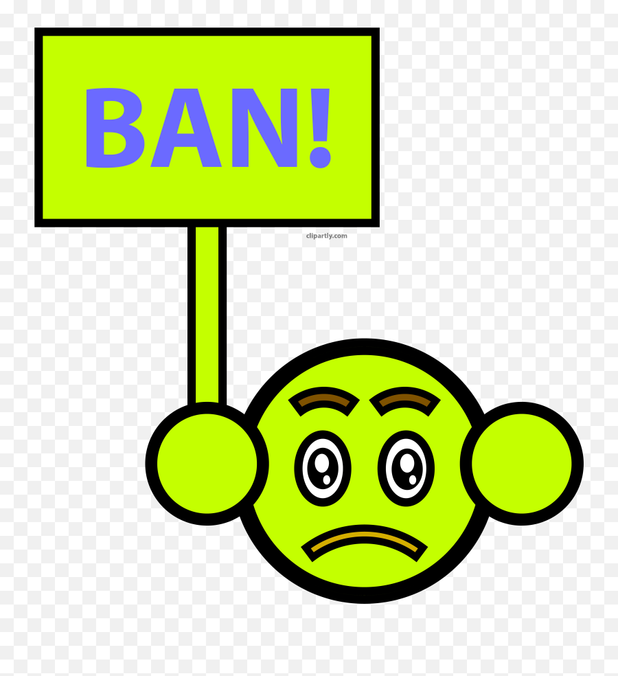 Fake Emoticon Ban Face Clipart Png - Ban Emoticon Emoji,Texting Emoticon Faces