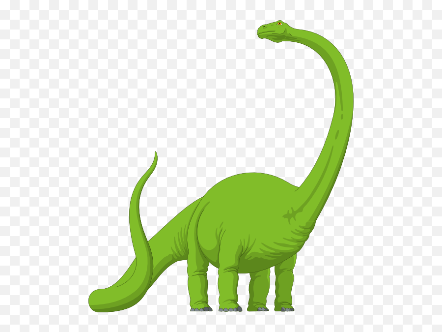 Long Neck Brachiosaurus Dinosaur - Long Neck Dinosaur Clipart Emoji,Dino Emoji