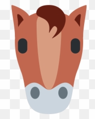 Large Emoji Icons - Horse Cartoon Face Png