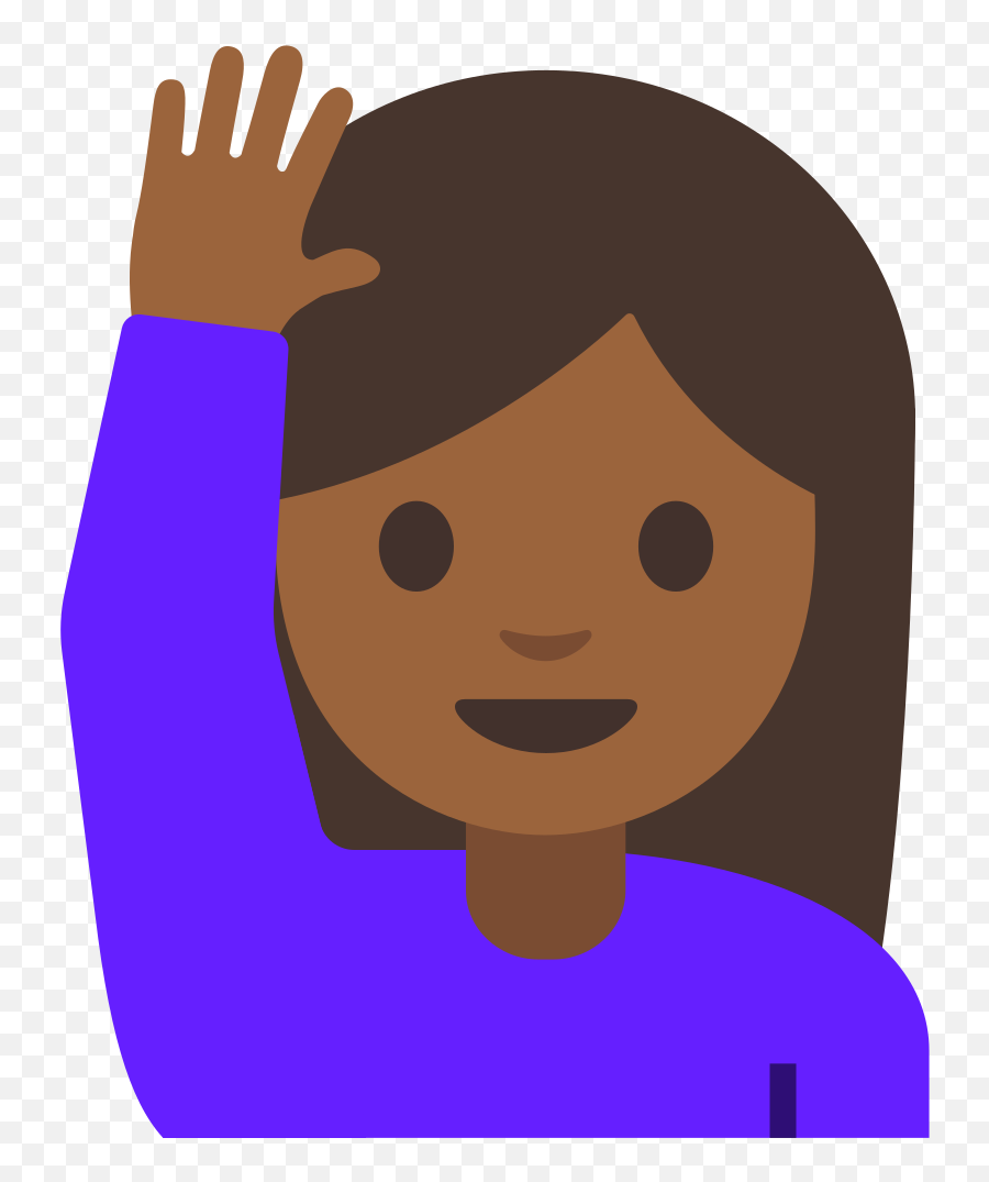 Emoji U1f64b 1f3fe - Emoticon Mulher Levantando A Mao,Raise Hand Emoji