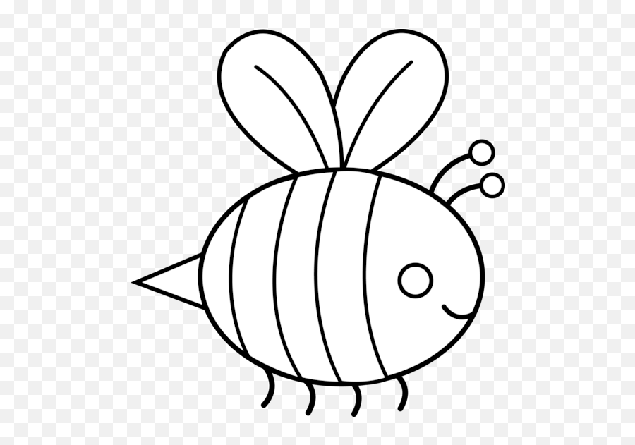 Free Clip Art Bumble Bee - Simple Bee Line Drawing Emoji,Bumble Bee Emoji