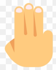 Three Fingers Icon - Illustration Emoji