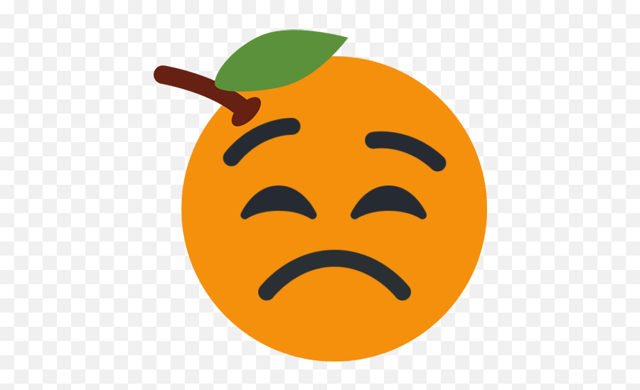 Orange Emoji Twitter,Tangerine Emoji