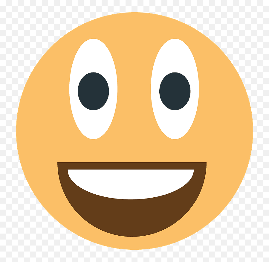 Grinning Face With Big Eyes Emoji - Emoji Med Hjerte Øjne Png,Emoticon Big Eyes