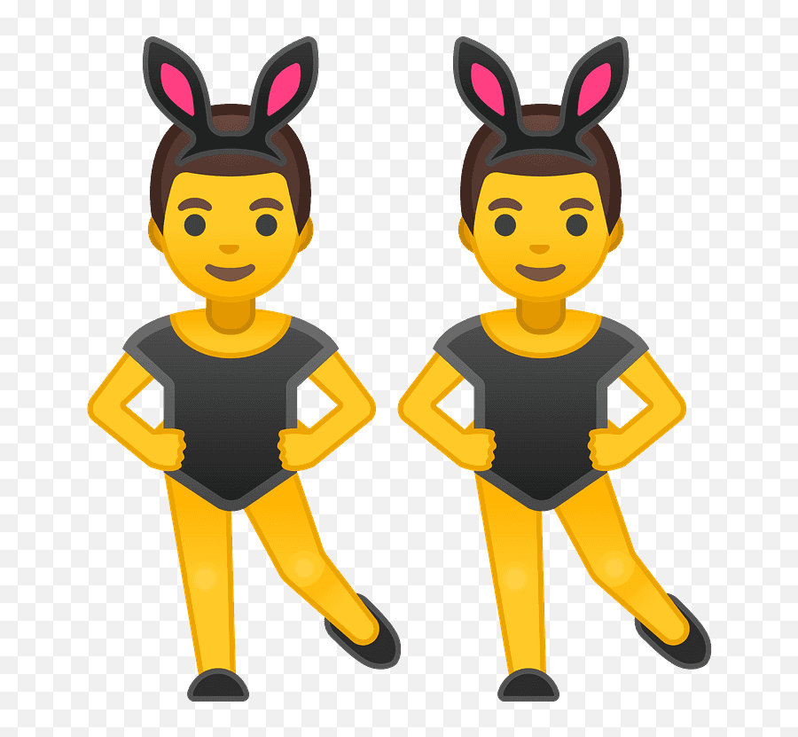 Men With Bunny Ears Emoji Clipart - Emoji Friends Png,Men Emoji