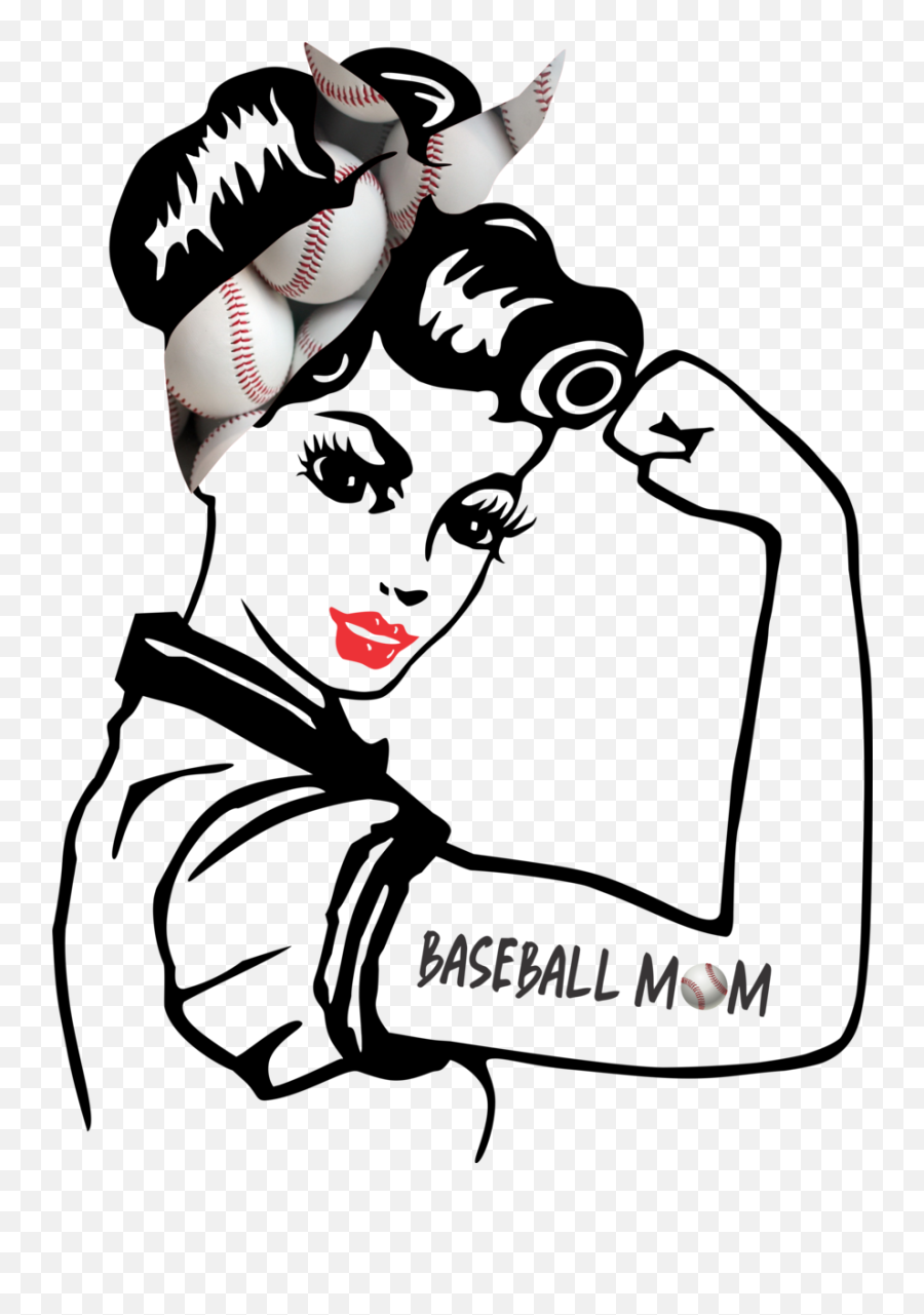 Rosie The Riveter Logo Transparent Cartoon - Jingfm Baseball Mom Cartoon Clip Art Emoji,Rosie The Riveter Emoji