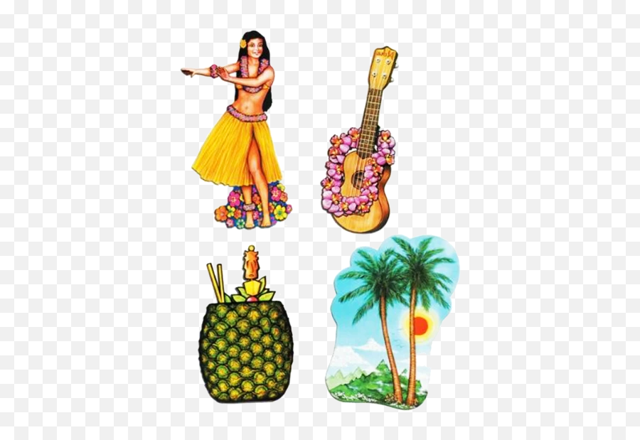 Luau Tropical Cutouts - Fresh Emoji,Hula Girl Emoji