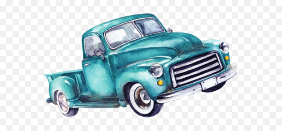 Vintage Truck Teal Vehicle Pickup - Chevrolet Advance Design Emoji,Pickup Truck Emoji
