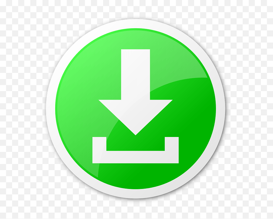 Large Green Arrow Download Button - Download Icon Png Small Emoji,Green Arrow Emoji
