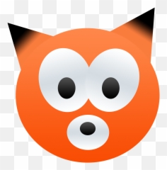 Fox Orange Black White Animal - Fox Emoji,Fire Emoji Png