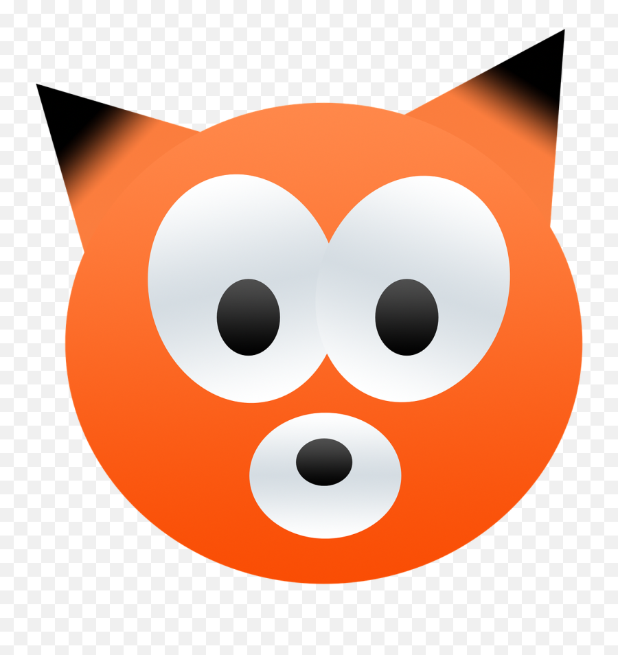 Fox Orange Black White Animal - Fox Emoji,Fire Emoji Png