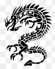 Download Tribal Skull Tattoos Png Image - Dragon Emoji
