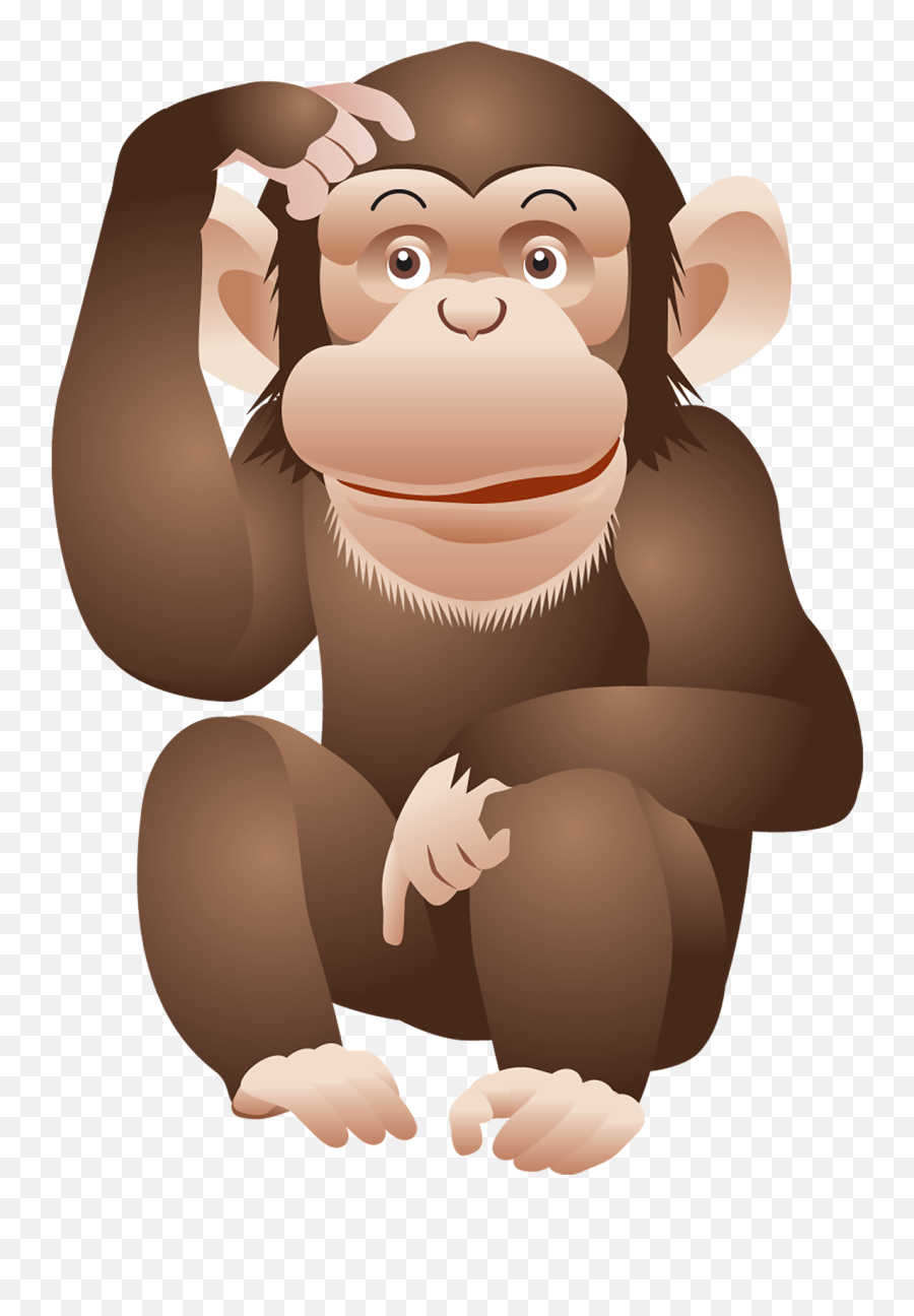 Png Monkey Transparent Png Png - Chimpanzee Cartoon Png Emoji,Sock Monkey Emoji