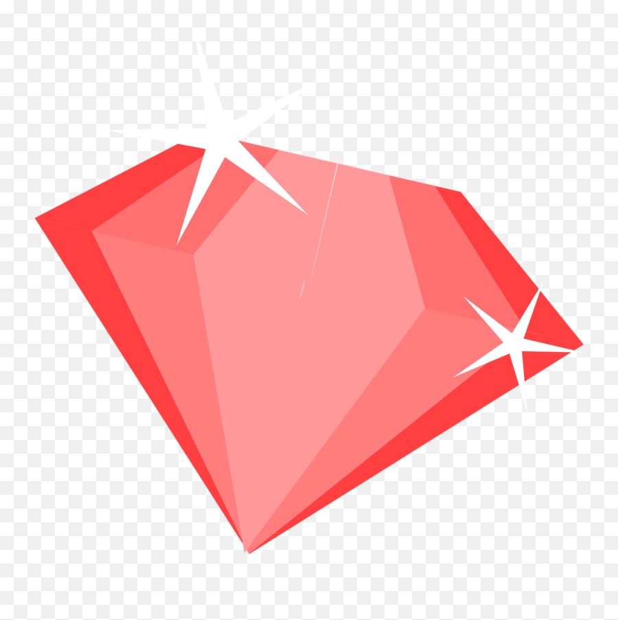 Diamond Red Ruby Treasure Free Vector - Transparent Diamond Png Icon Emoji,Crown Diamond Emoji