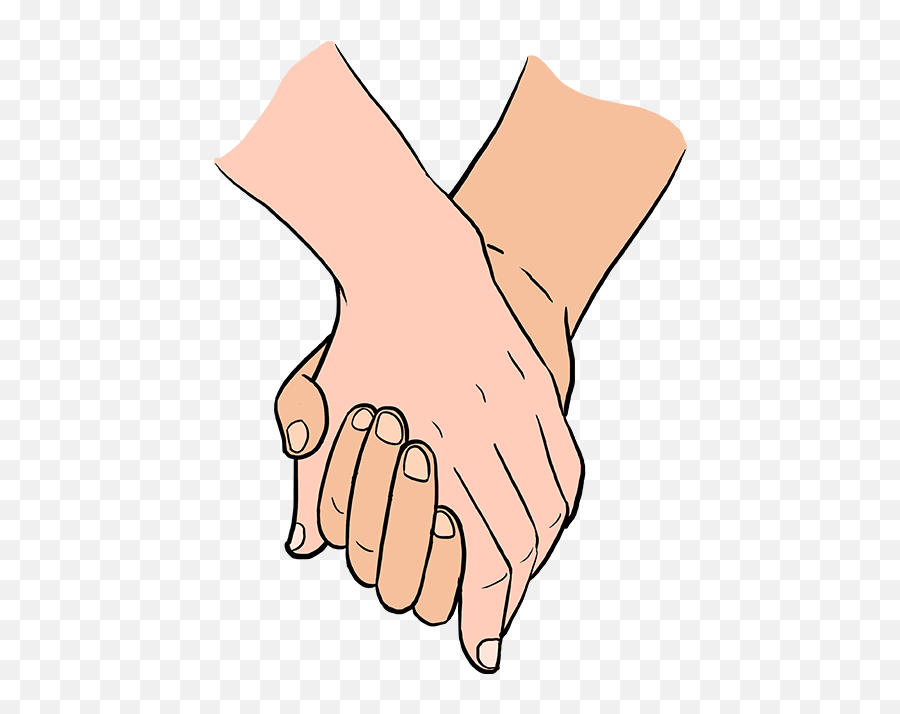 How To Draw Holding Hands - Holding Hands Easy Drawing Emoji,Holding Hands Emoji