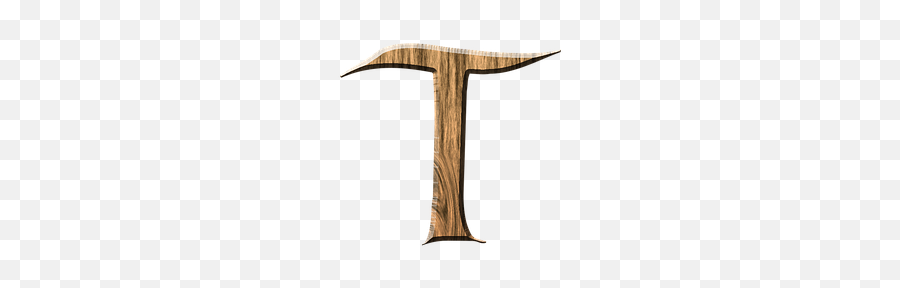 Wooden T Letter - Melee Weapon Emoji,Letter Knife Emoji