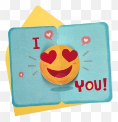 25 Mini Heart - eyes Emoji Pop Up Love Smiley Full Size Cards